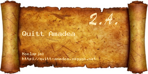 Quitt Amadea névjegykártya